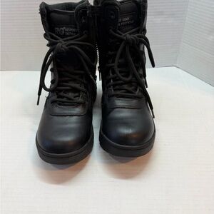 Tactical Black Lace Up Boots for Women